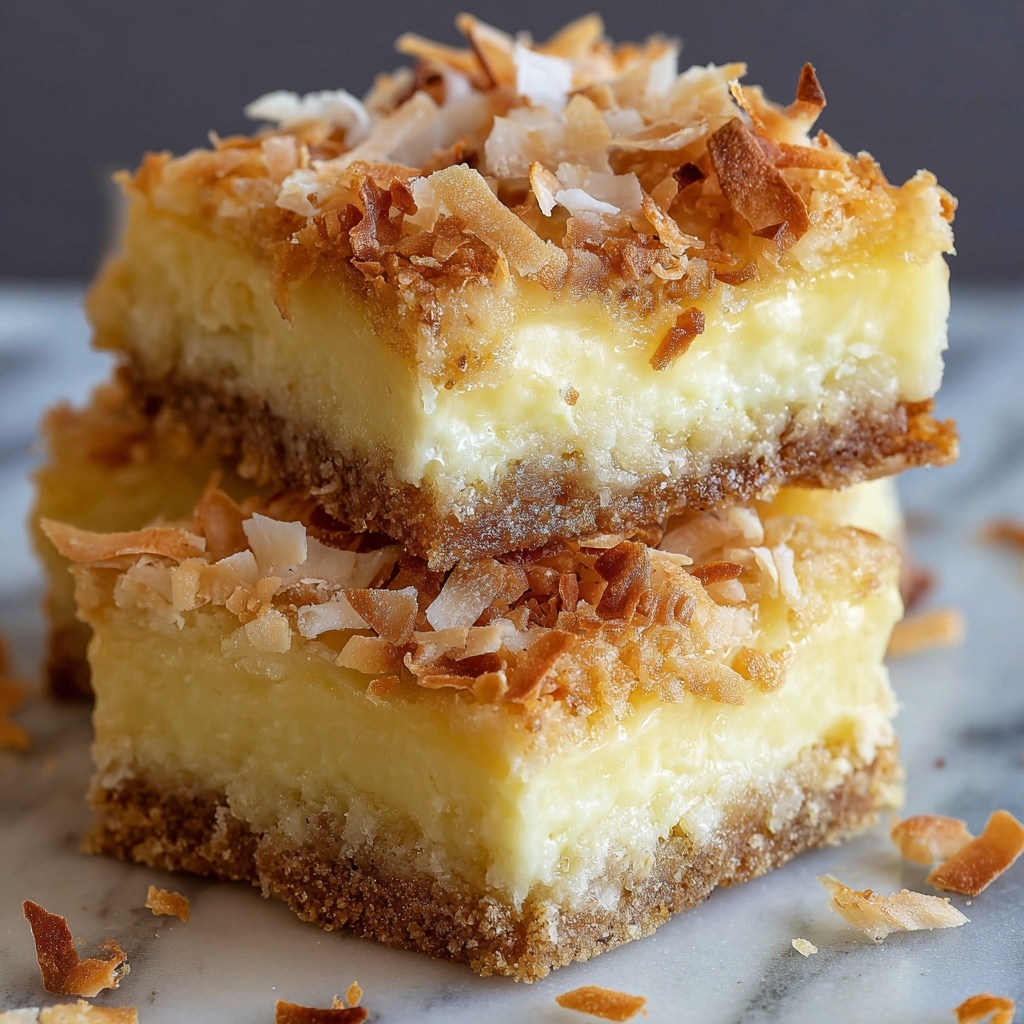 Buttery Coconut Bars Recipe - Recipe Image