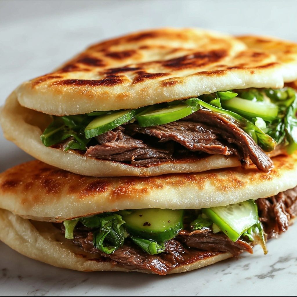Taiwanese Beef Stuffed Scallion Pancake Recipe - Recipe Image
