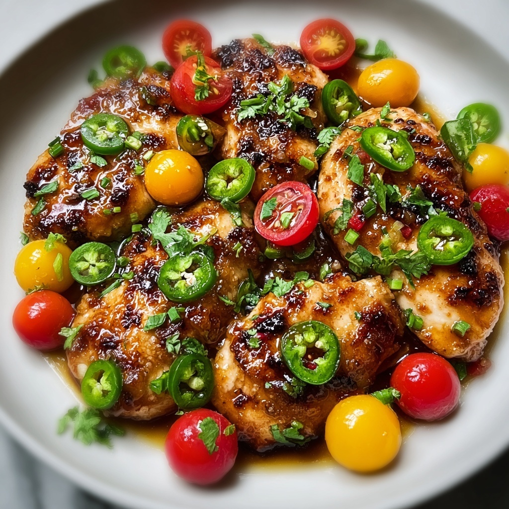Jalapeno Peach Chicken: A Perfect Blend of Spicy and Sweet Recipe - Recipe Image