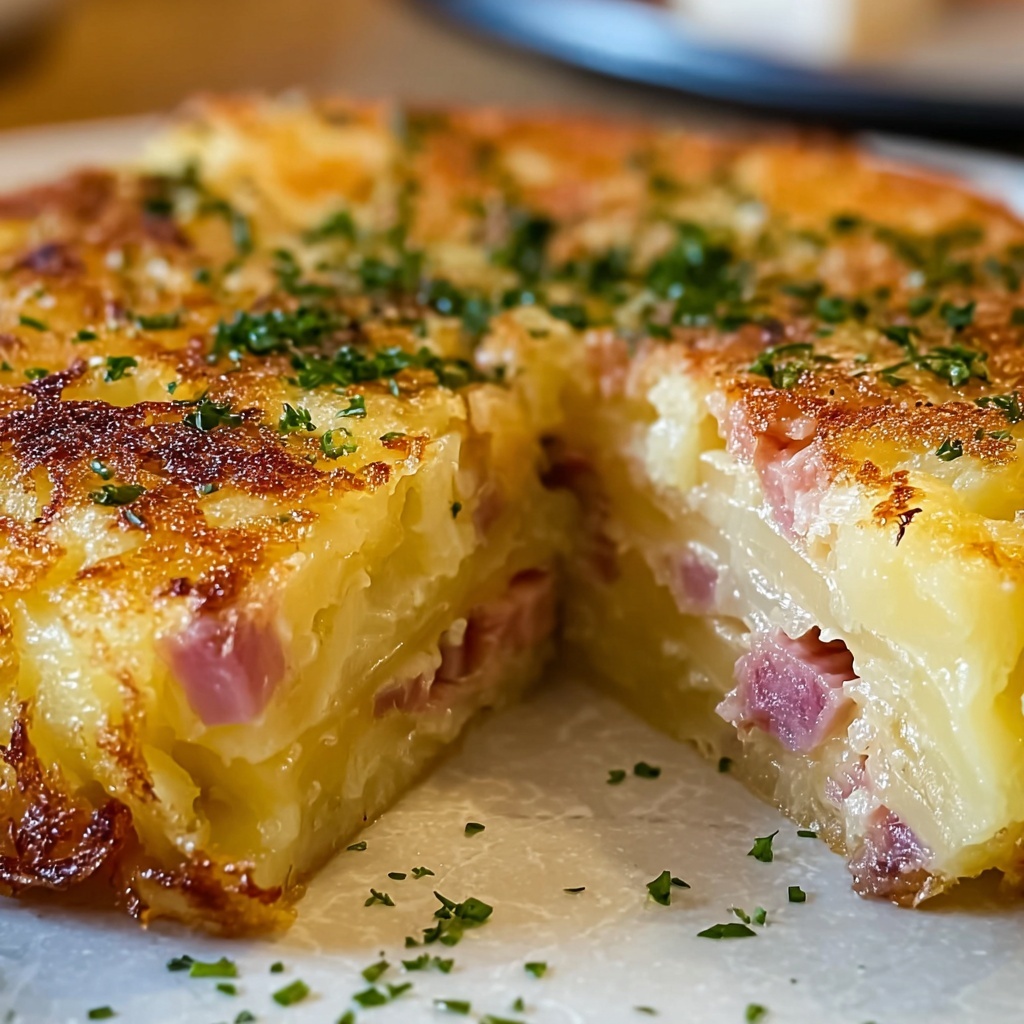 Spanish Tortilla-Inspired Quiche with Hashbrown Crust Recipe - Recipe Image