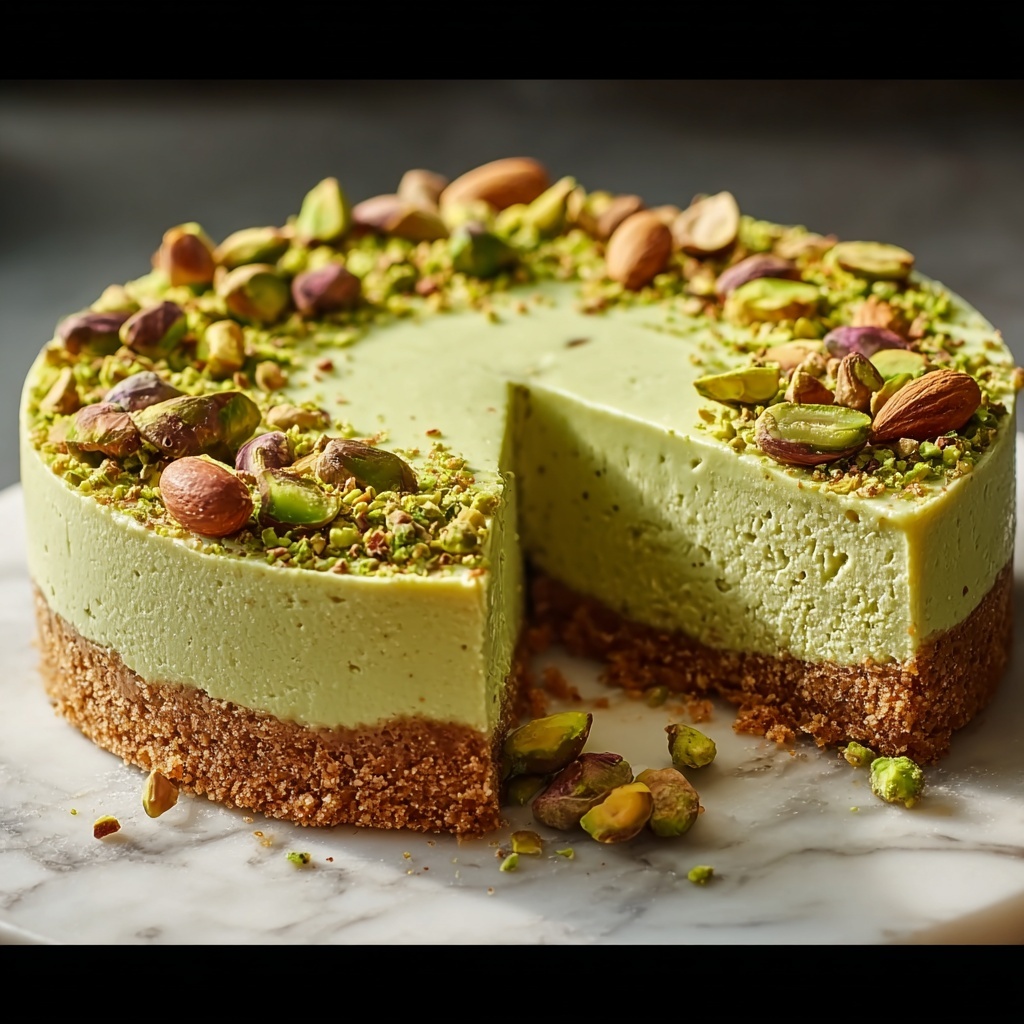 Easy Pistachio Cheesecake Recipe - Recipe Image