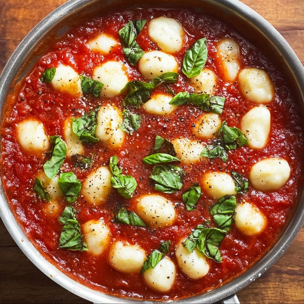 One Pot Tomato Gnocchi with Spinach Recipe - Recipe Image