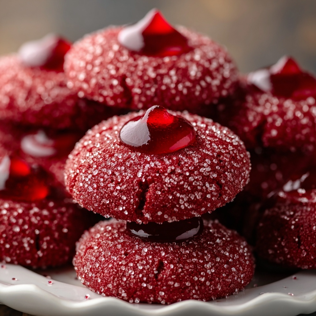 Hershey's Red Velvet Blossoms Cookies Recipe - Recipe Image