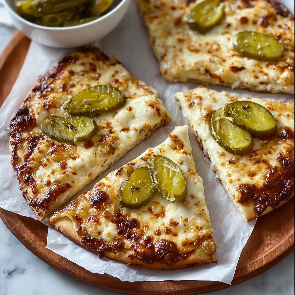 Pickle Pizza with Garlic, Dill, and Mozzarella Recipe - Recipe Image