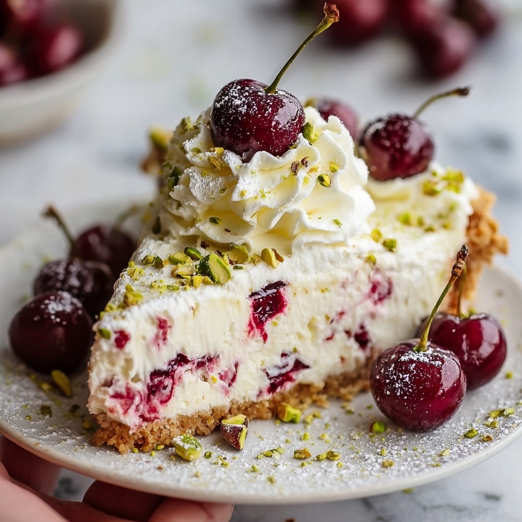 Luscious Lemon-Lime Cherry Pistachio Cheesecake Recipe - Recipe Image