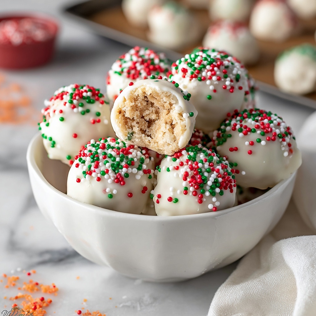 Christmas Sugar Cookie Truffles Recipe - Recipe Image