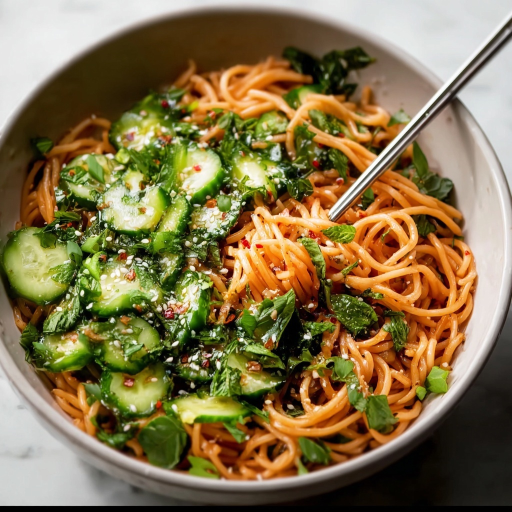Spicy Peanut Noodles with Cucumber Recipe - Recipe Image