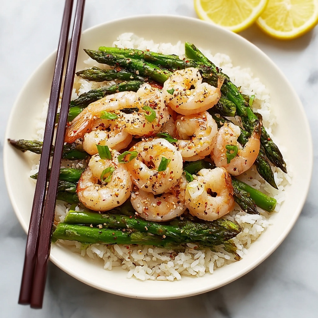 Shrimp and Asparagus Stir Fry with Lemon Sauce Recipe - Recipe Image