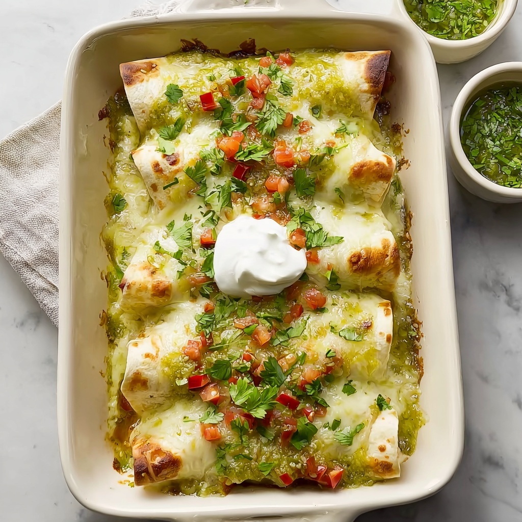 Salsa Verde Chicken Enchiladas Recipe - Recipe Image