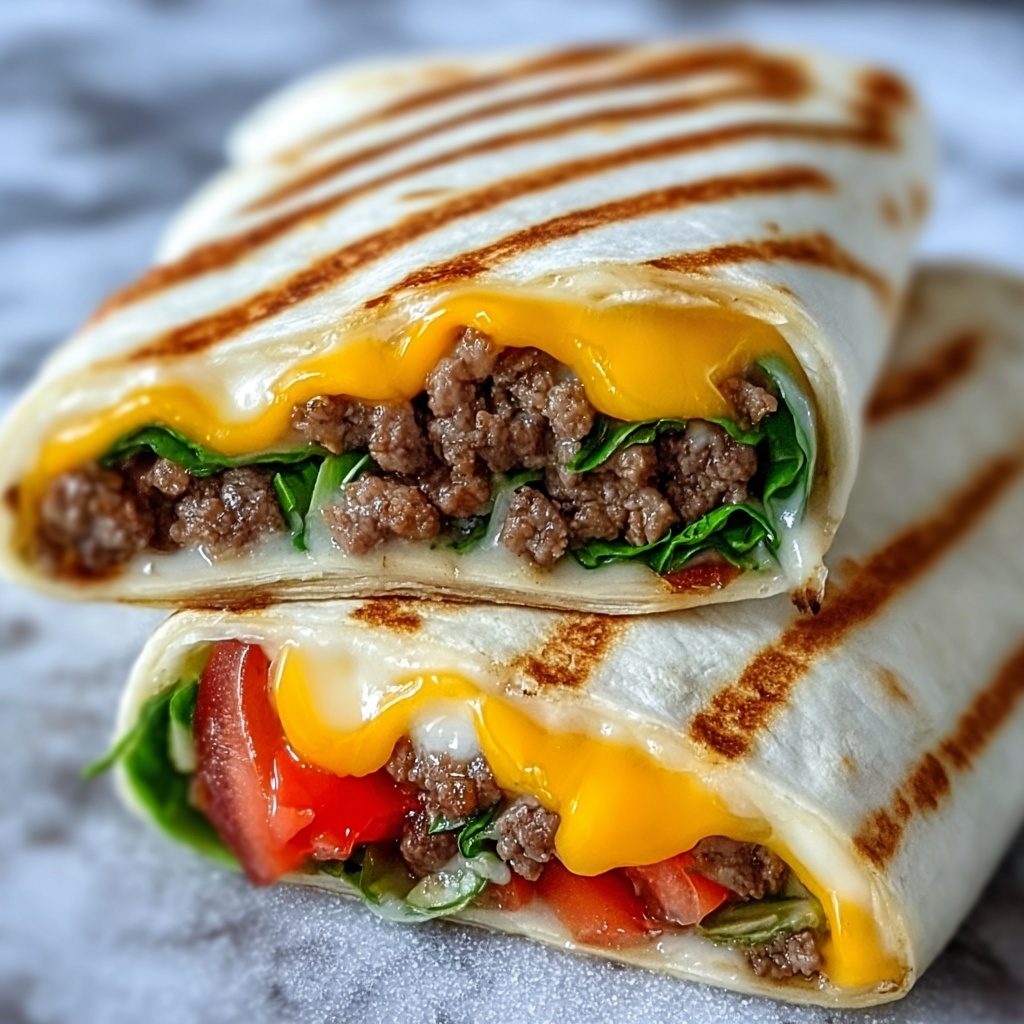 Grilled Cheeseburger Wraps: A Fun Twist on a Classic Recipe - Recipe Image