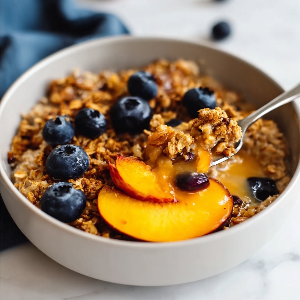 Peach Berry Baked Oatmeal Recipe - Recipe Image