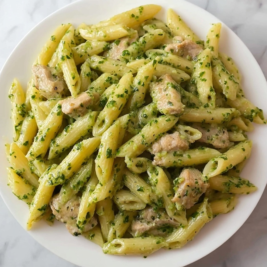 Penne with Chicken and Pesto Recipe - Recipe Image