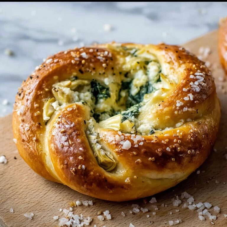 Spinach and Artichoke Stuffed Soft Pretzels Recipe