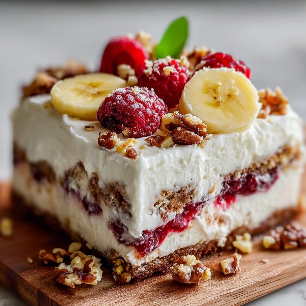 No-Bake Banana Split Cake Recipe - Recipe Image