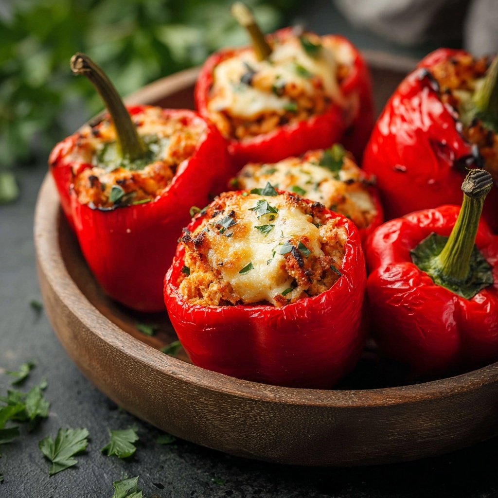 Grilled Stuffed Bell Peppers with Rice, Black Beans, and Corn Recipe - Recipe Image