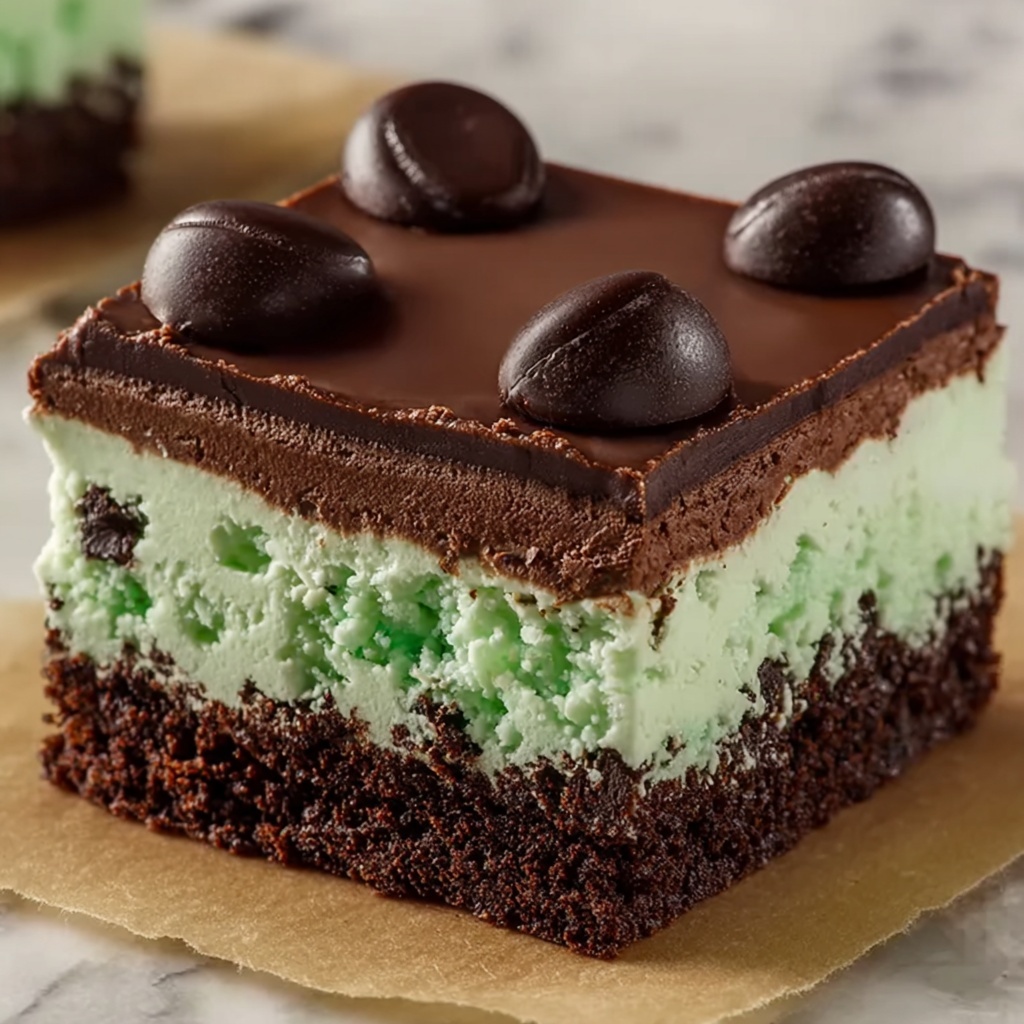 Mint Chocolate Cookie Bars Recipe - Recipe Image