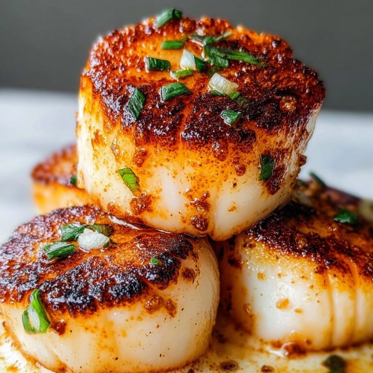 Seared Scallops with Spicy Cajun Cream Sauce Recipe