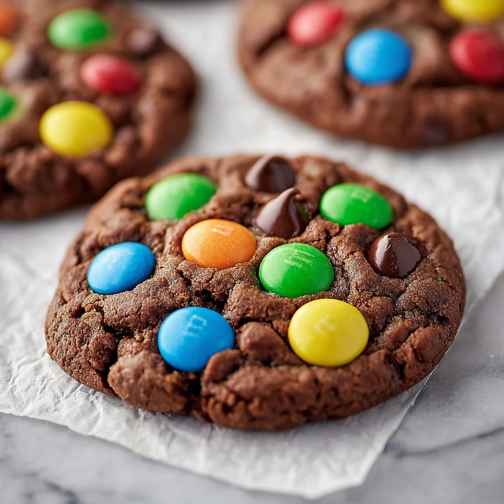 Chocolate Chocolate Chip M&M Cookies Recipe - Recipe Image