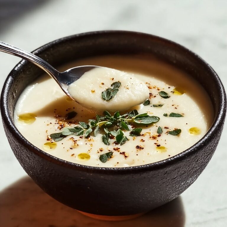 Cheddar Cauliflower and Roasted Garlic Soup Recipe