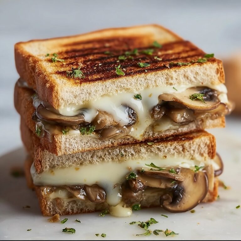 Cheesy Mushroom Melt Sandwich Recipe