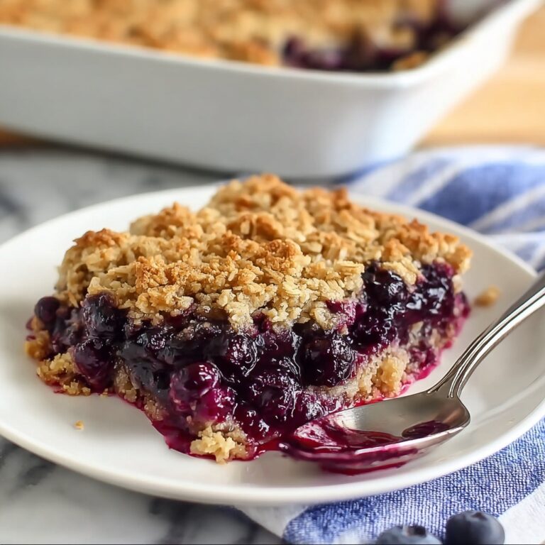 Overnight Blueberry Baked Oatmeal Crisp Recipe