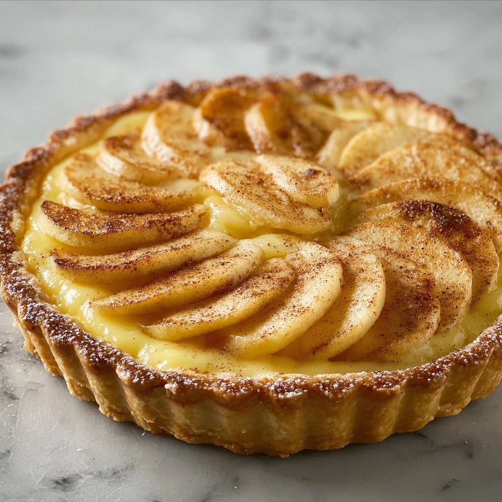 French Apple Custard Pie Recipe - Recipe Image