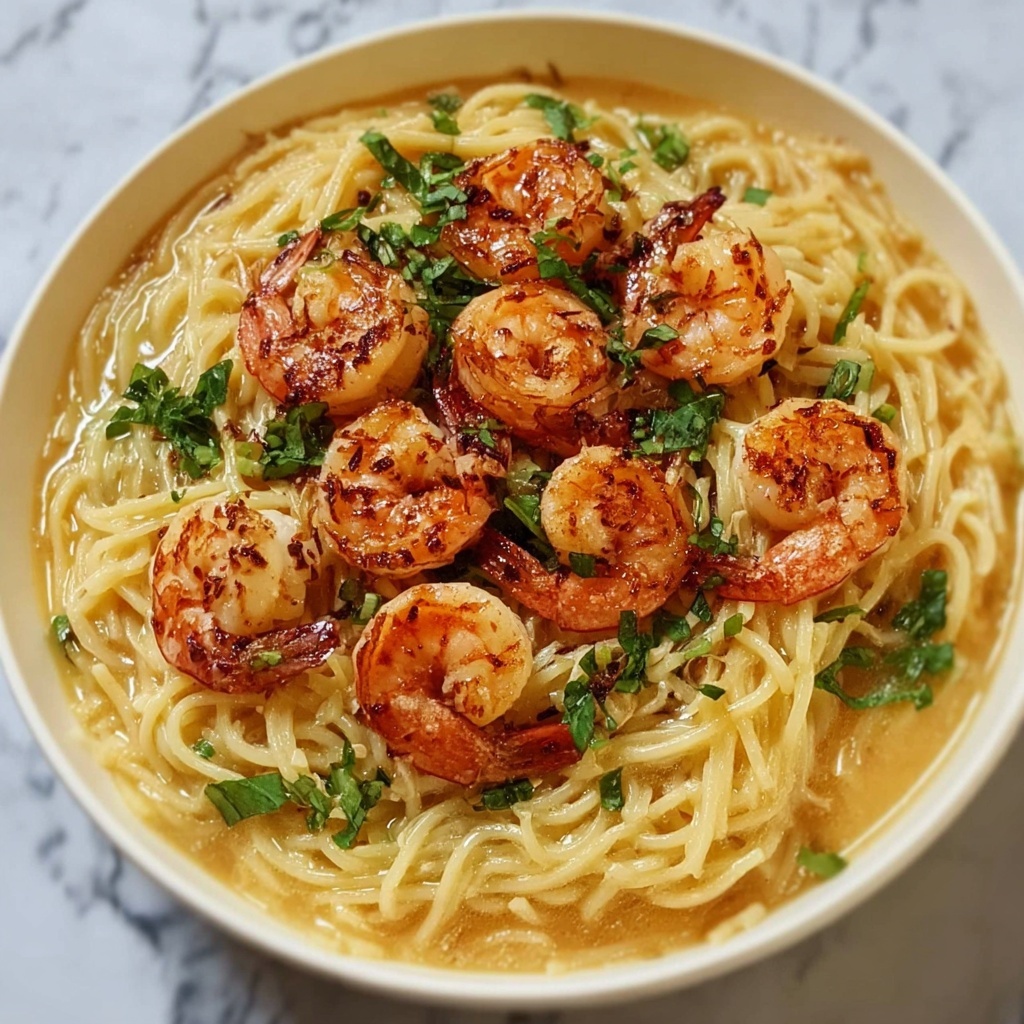 Quick Coconut Shrimp Noodles Recipe - Recipe Image