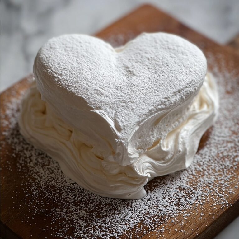 Heart-Shaped Pavlova with Fresh Berries and Whipped Cream Recipe