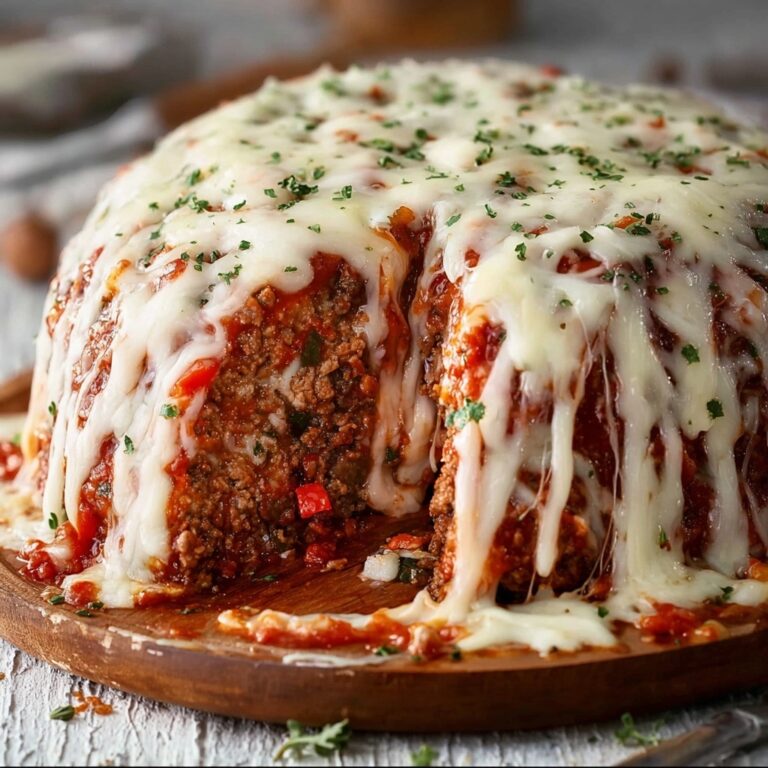 Classic Italian Meatloaf with Mozzarella and Marinara Recipe