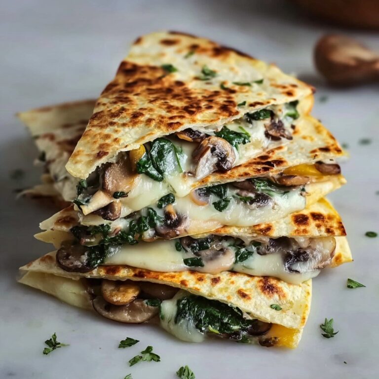 Baked Spinach Mushroom Quesadillas Recipe