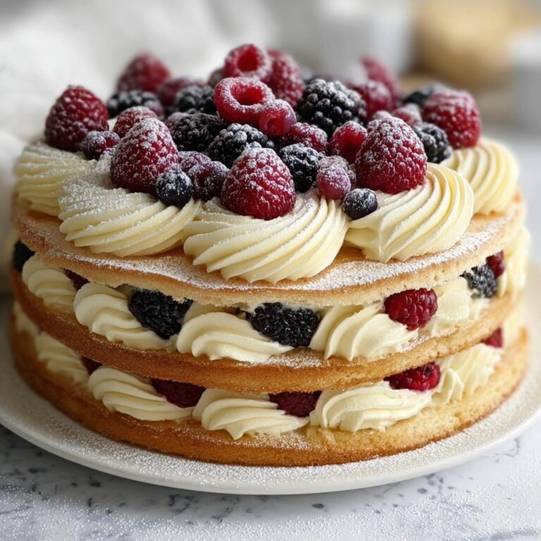 Puff Pastry Cream and Berry Cake Recipe
