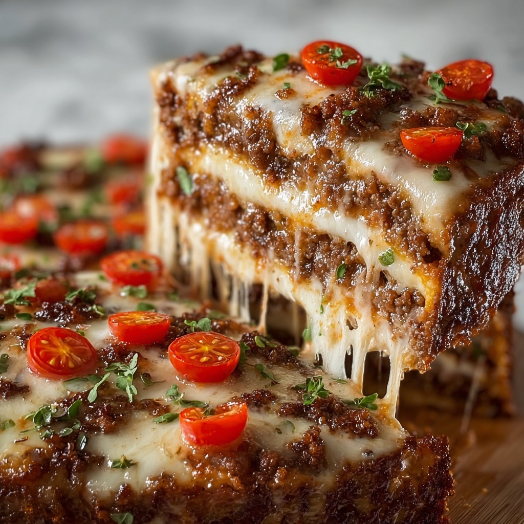 Beef Pizza Pie Recipe - Recipe Image