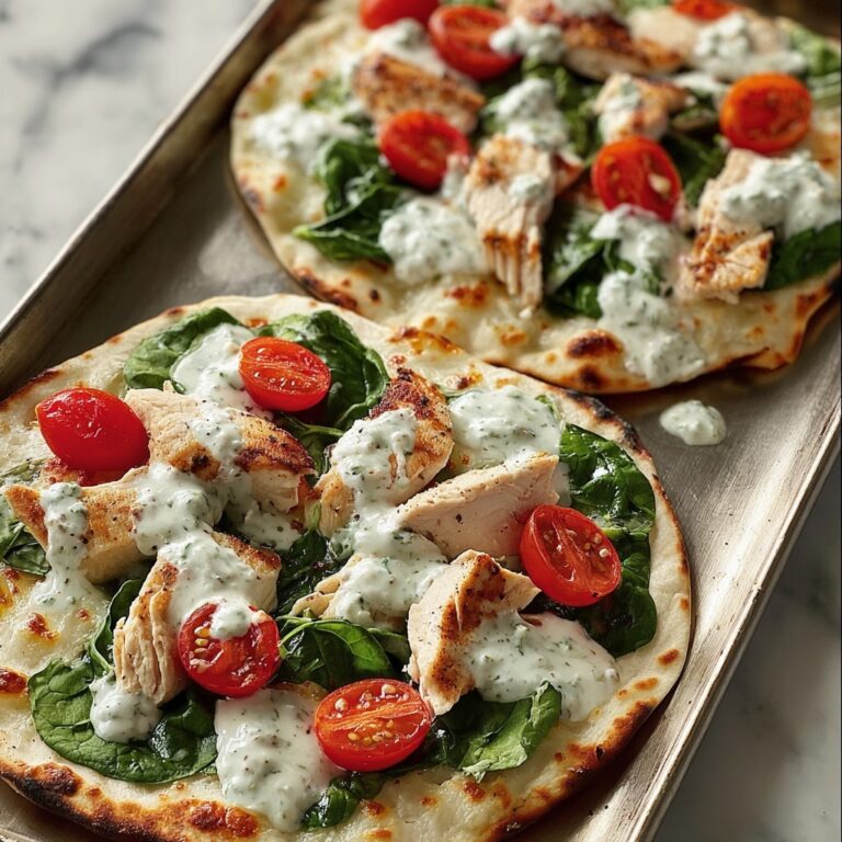 Tzatziki Chicken & Veggie Naan Pizza Recipe