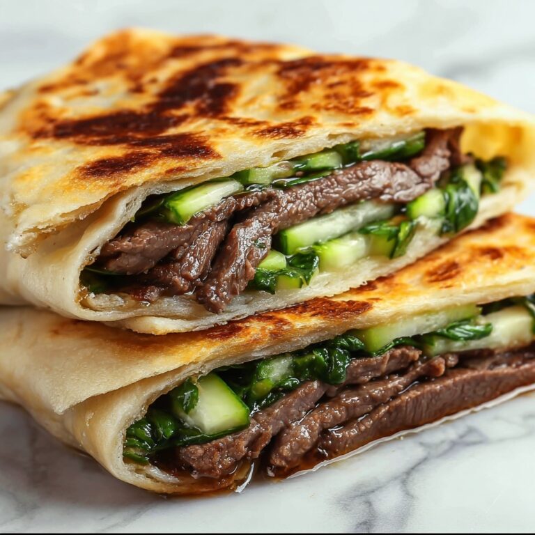 Taiwanese Beef Stuffed Scallion Pancake Recipe