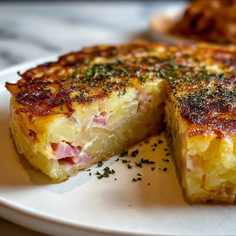 Spanish Tortilla-Inspired Quiche with Hashbrown Crust Recipe