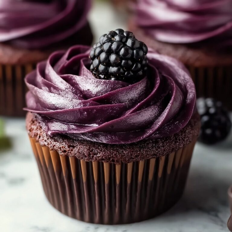 Dark Chocolate Blackberry Cupcakes Recipe