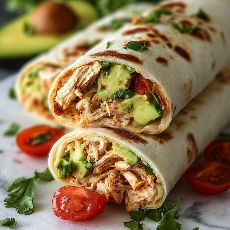 Quick & Easy Chicken Avocado Wrap Recipe