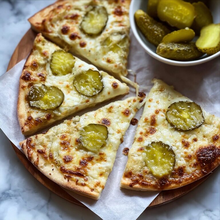 Pickle Pizza with Garlic, Dill, and Mozzarella Recipe