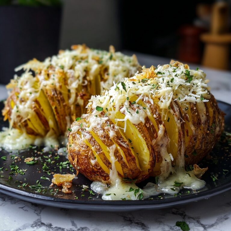 Garlic Parmesan Hasselback Potatoes Recipe