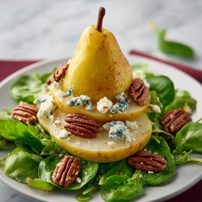 Vertical Pear Blue Cheese Salad Recipe