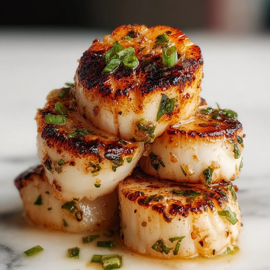 Seared Scallops with Spicy Cajun Cream Sauce Recipe - Recipe Image