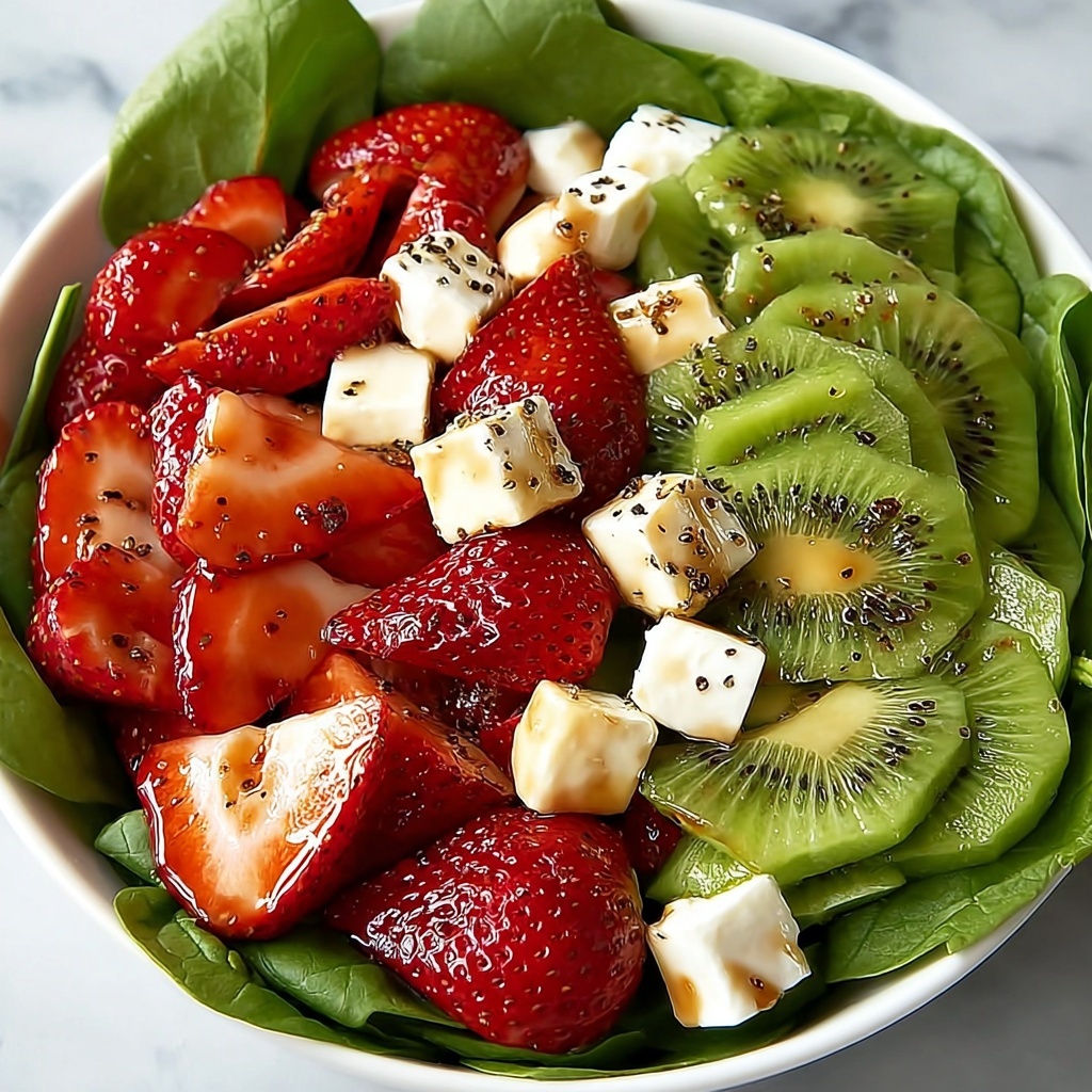 Strawberry Kiwi and Spinach Salad Recipe - Recipe Image