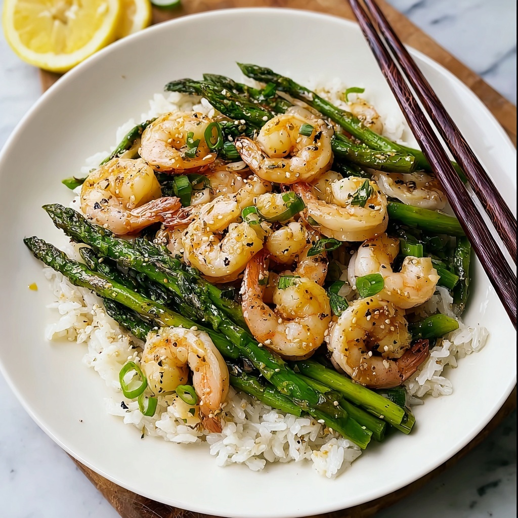Shrimp and Asparagus Stir Fry with Lemon Sauce Recipe - Recipe Image