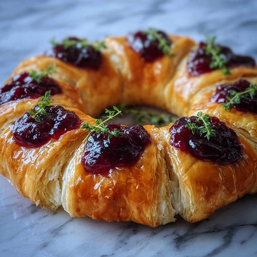 Thanksgiving Turkey and Cranberry Crescent Ring Recipe - Recipe Image