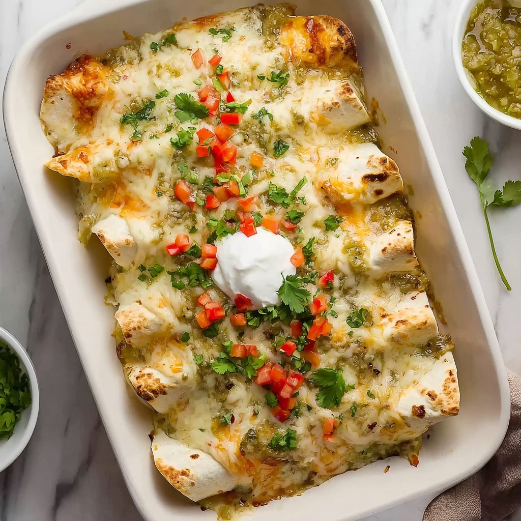 Salsa Verde Chicken Enchiladas Recipe - Recipe Image