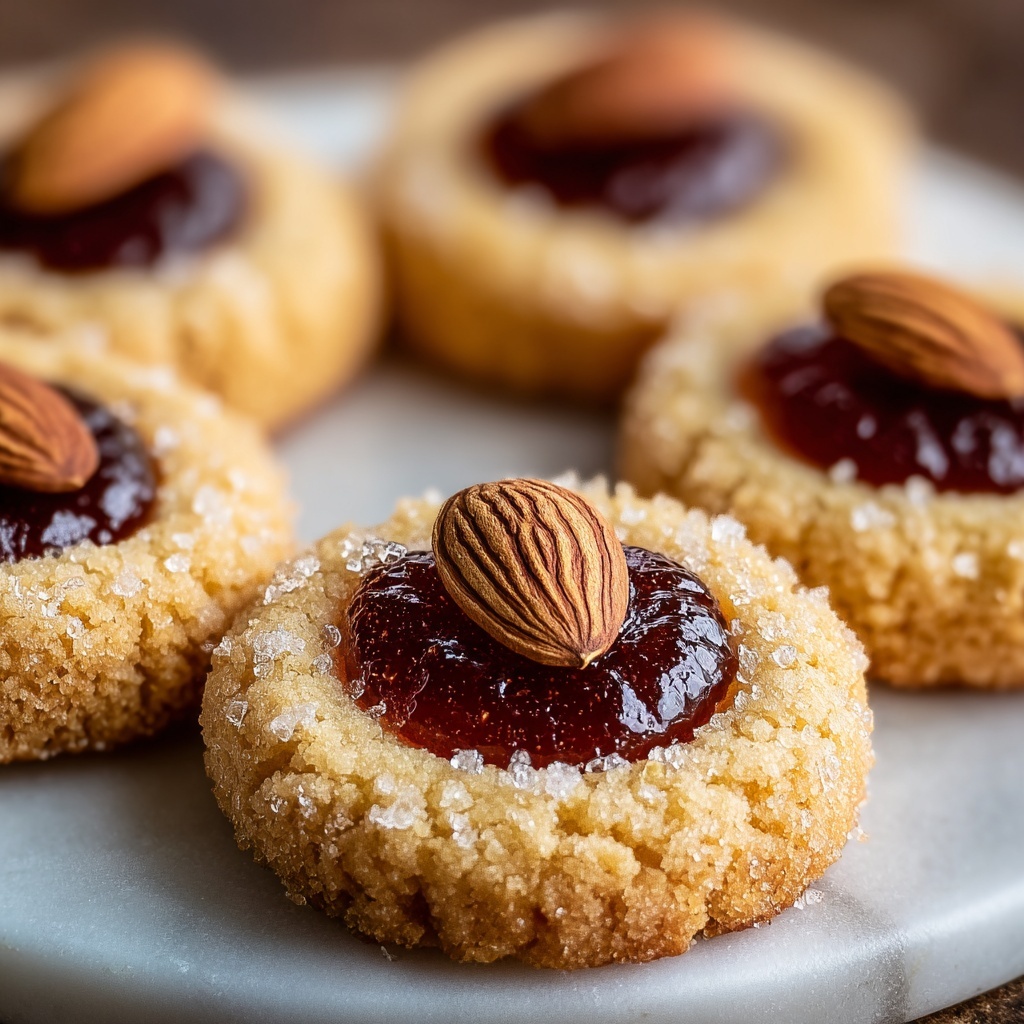 Italian Almond and Honey Thumbprint Cookies Recipe - Recipe Image