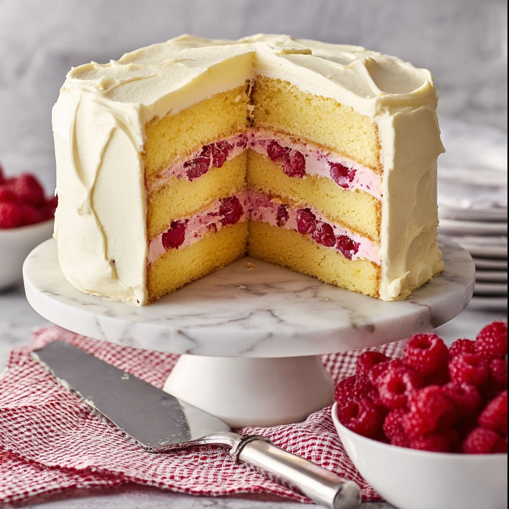 Raspberry Cake with Lemon Buttercream Recipe - Recipe Image