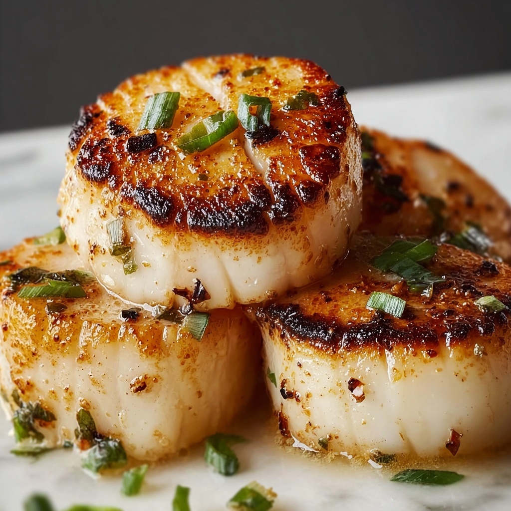 Seared Scallops with Spicy Cajun Cream Sauce Recipe - Recipe Image