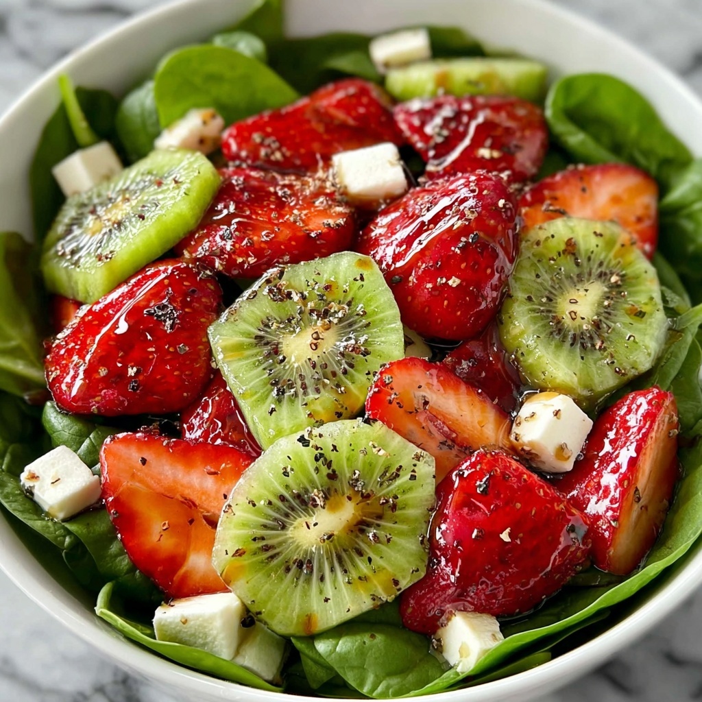 Strawberry Kiwi and Spinach Salad Recipe - Recipe Image