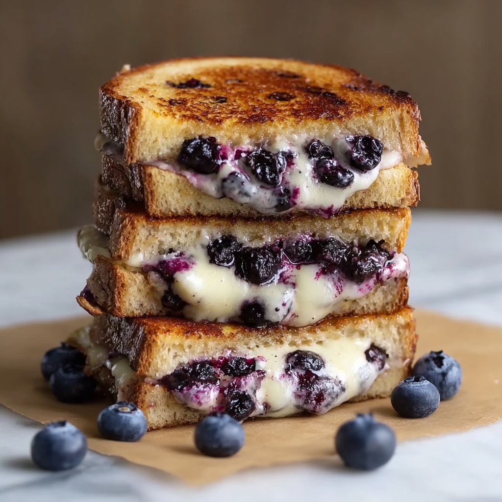 Crispy Blueberry Grilled Cheese Recipe - Recipe Image